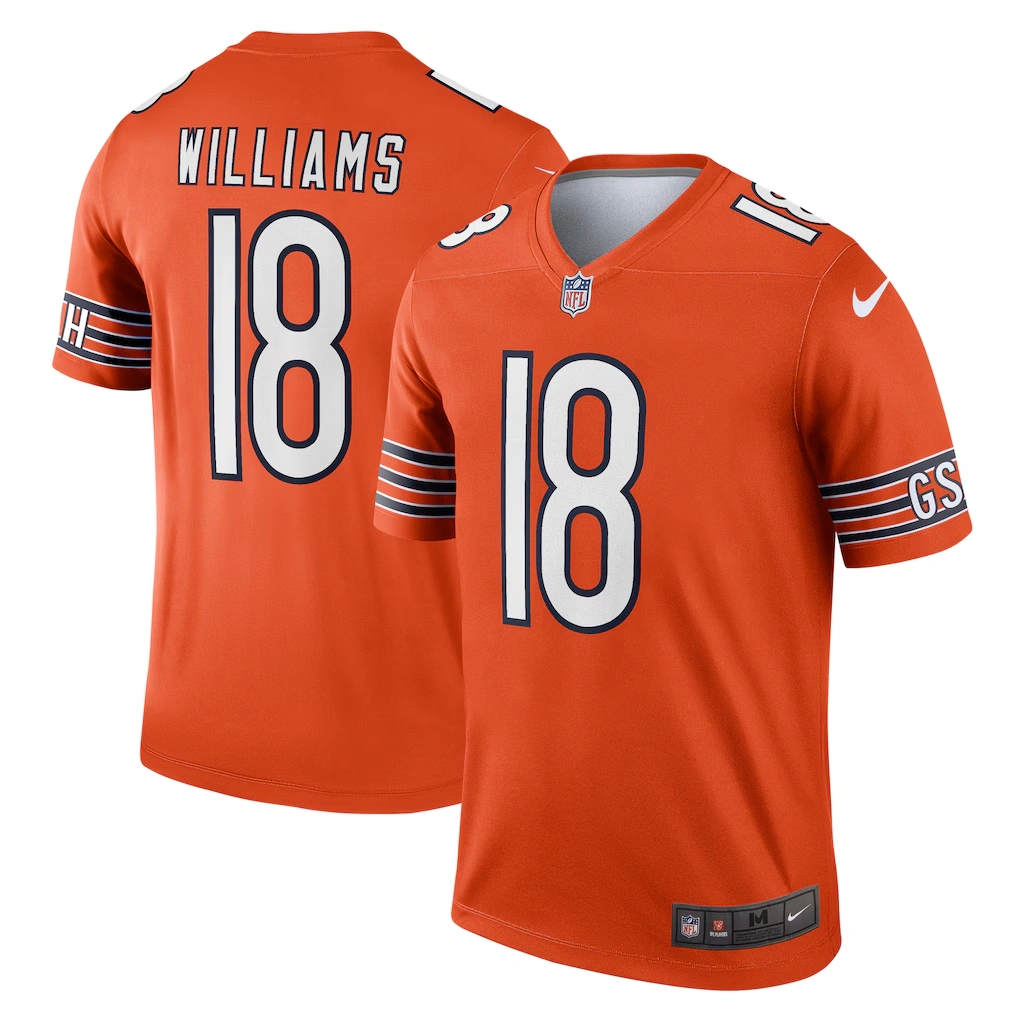 Men's Chicago Bears Caleb Williams Nike Orange Legend Player Performance Top