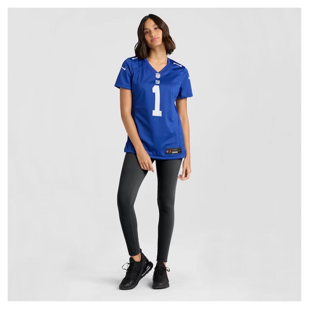 Women's New York Giants Malik Nabers Nike Royal Game Jersey 4 Women's New York Giants Malik Nabers Nike Royal Game Jersey