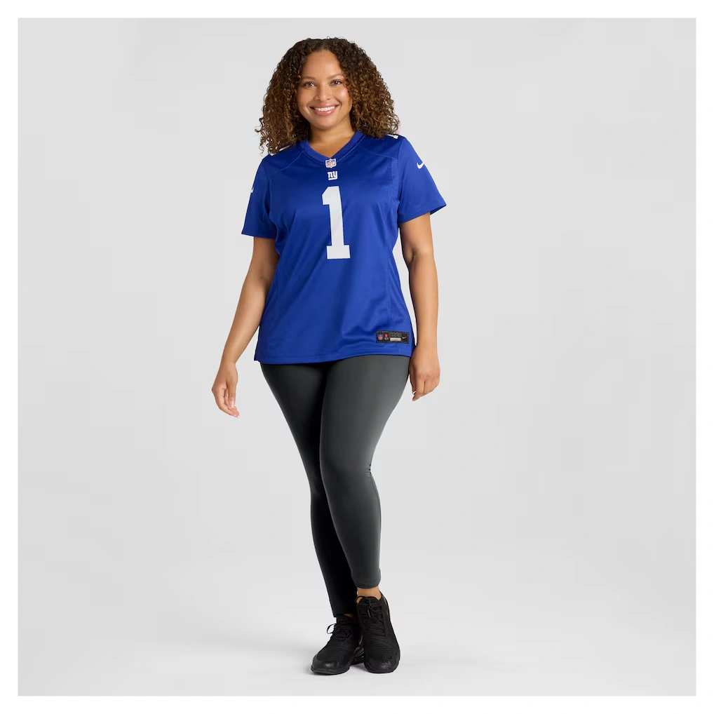 Women's New York Giants Malik Nabers Nike Royal Game Jersey 6 Women's New York Giants Malik Nabers Nike Royal Game Jersey