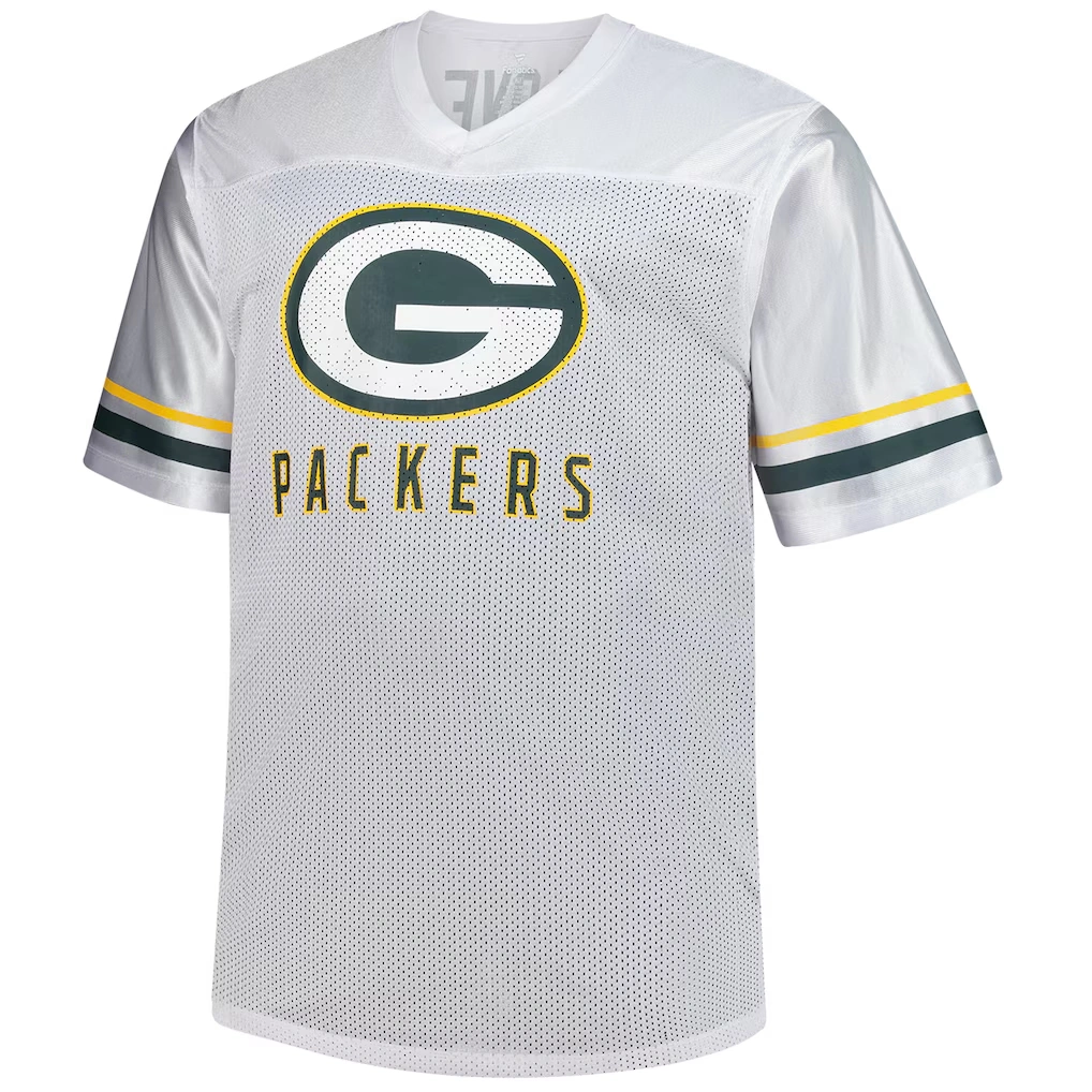 Men's Green Bay Packers Jordan Love Fanatics White Big & Tall V-Neck Fashion Jersey