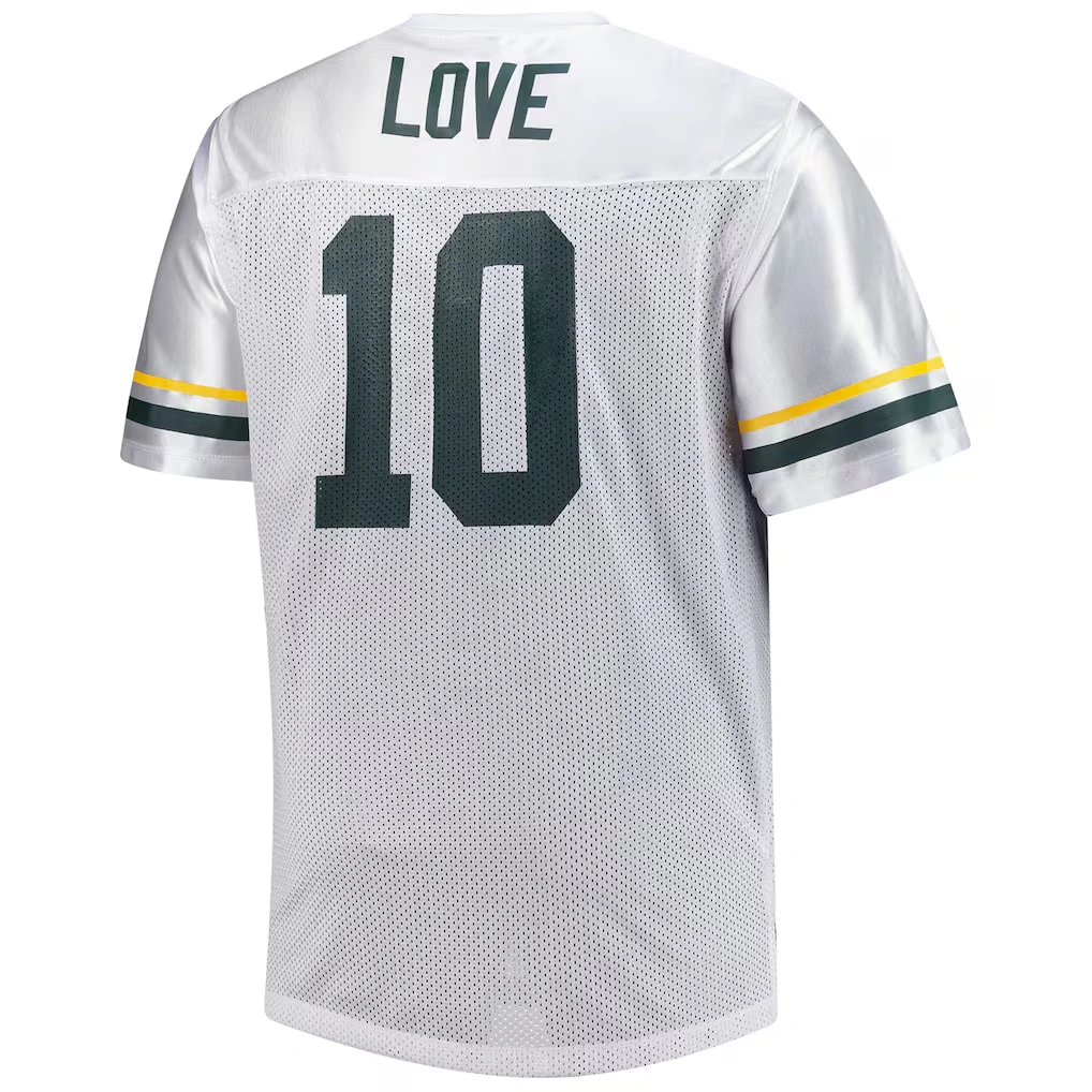 Men's Green Bay Packers Jordan Love Fanatics White Big & Tall V-Neck Fashion Jersey 3 Men's Green Bay Packers Jordan Love Fanatics White Big & Tall V-Neck Fashion Jersey