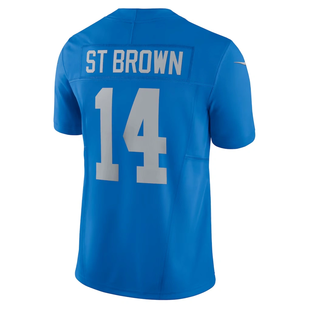 Men's Detroit Lions Amon-Ra St. Brown Nike Blue Vapor F.U.S.E. Alternate Limited Jersey