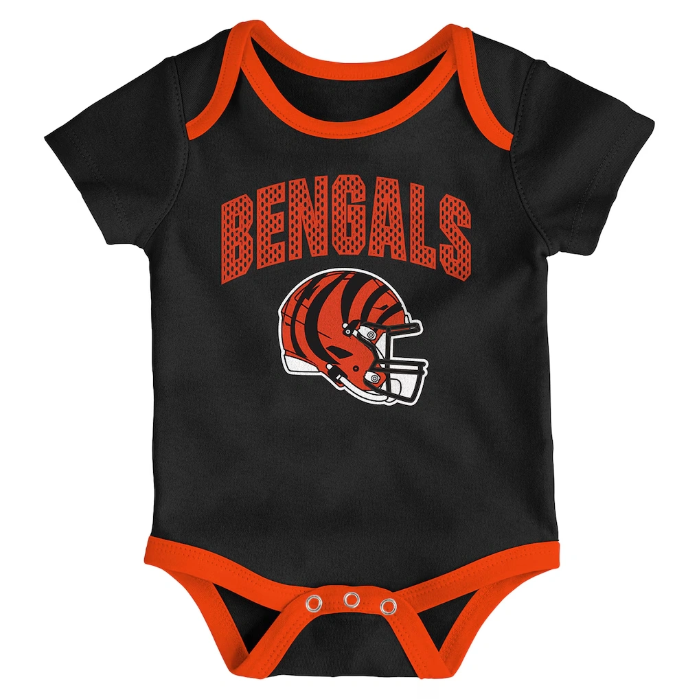 Infant Cincinnati Bengals Outerstuff All Day Play Three-Piece Bodysuit Set