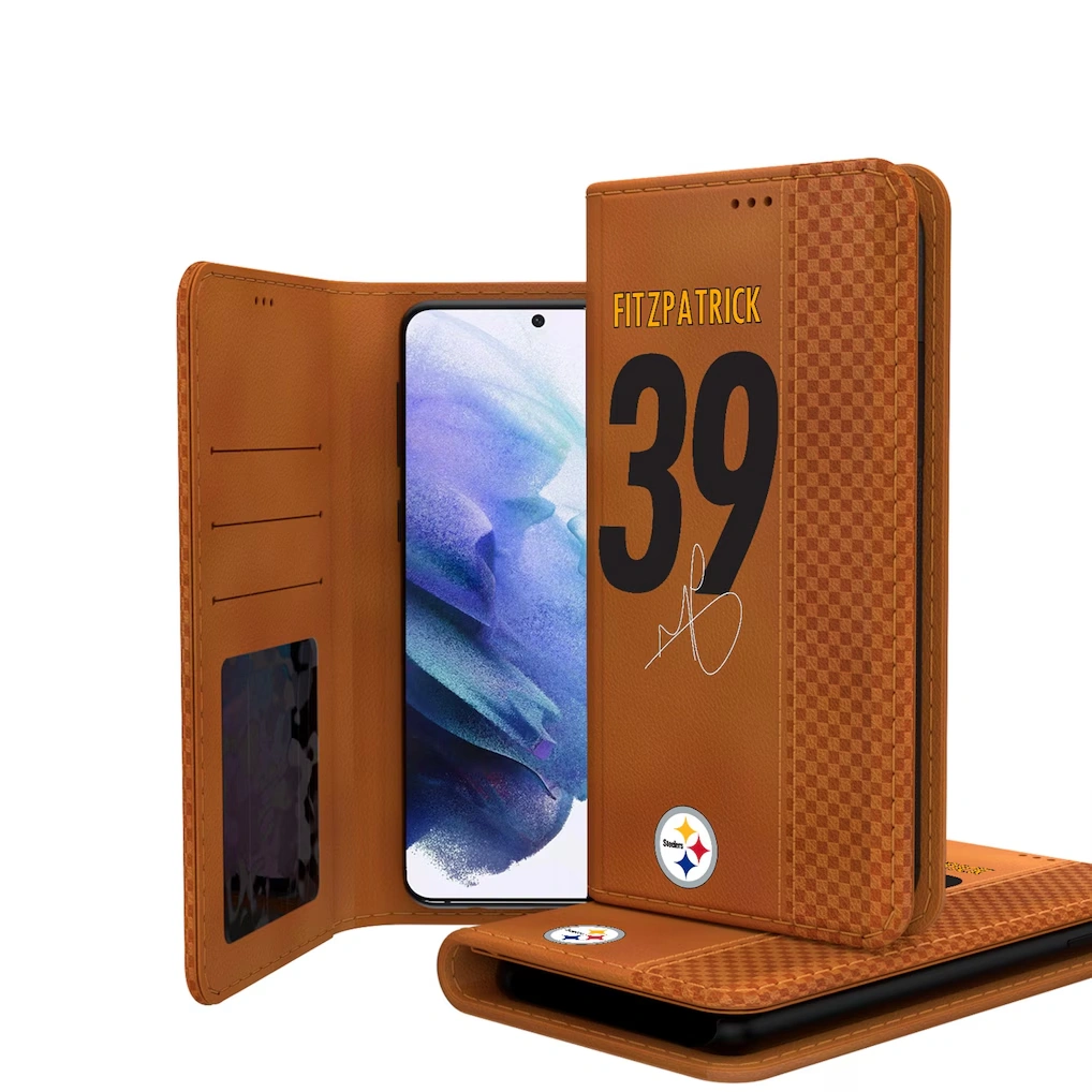 Pittsburgh Steelers Minkah Fitzpatrick Keyscaper Brown Galaxy Folio Case