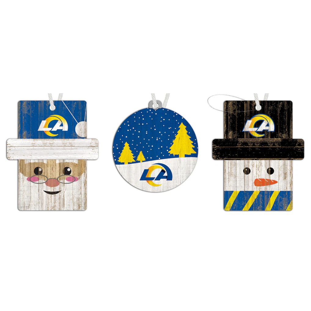 Los Angeles Rams 3-Pack Ornament Set