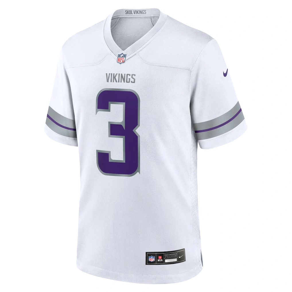 Men's Minnesota Vikings Jordan Addison Nike White Alternate Game Player Jersey
