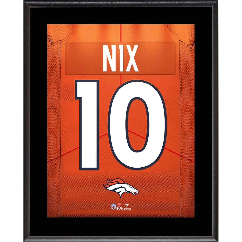 Bo Nix Denver Broncos Fanatics Authentic 10.5" x 13" Jersey Number Sublimated Player Plaque