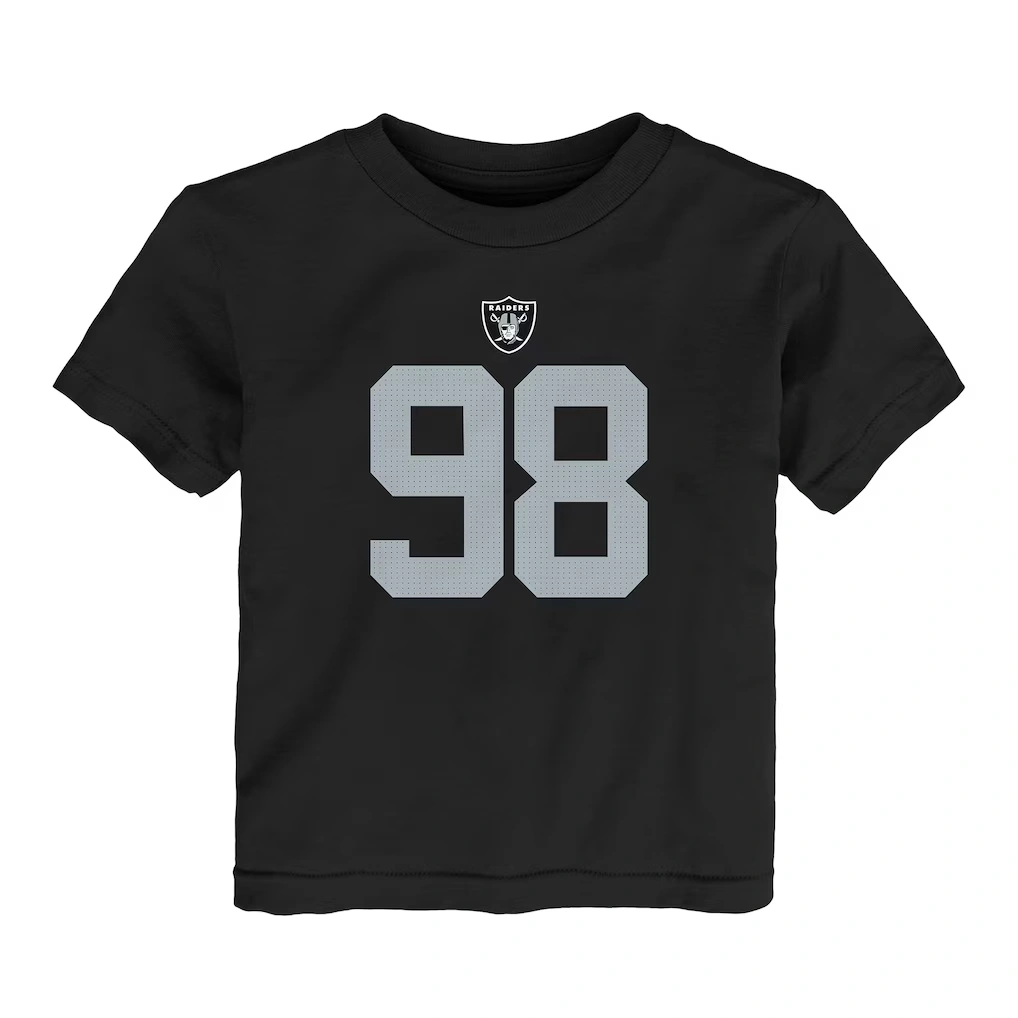 Toddler Las Vegas Raiders Maxx Crosby Nike Black Player Name & Number T-Shirt