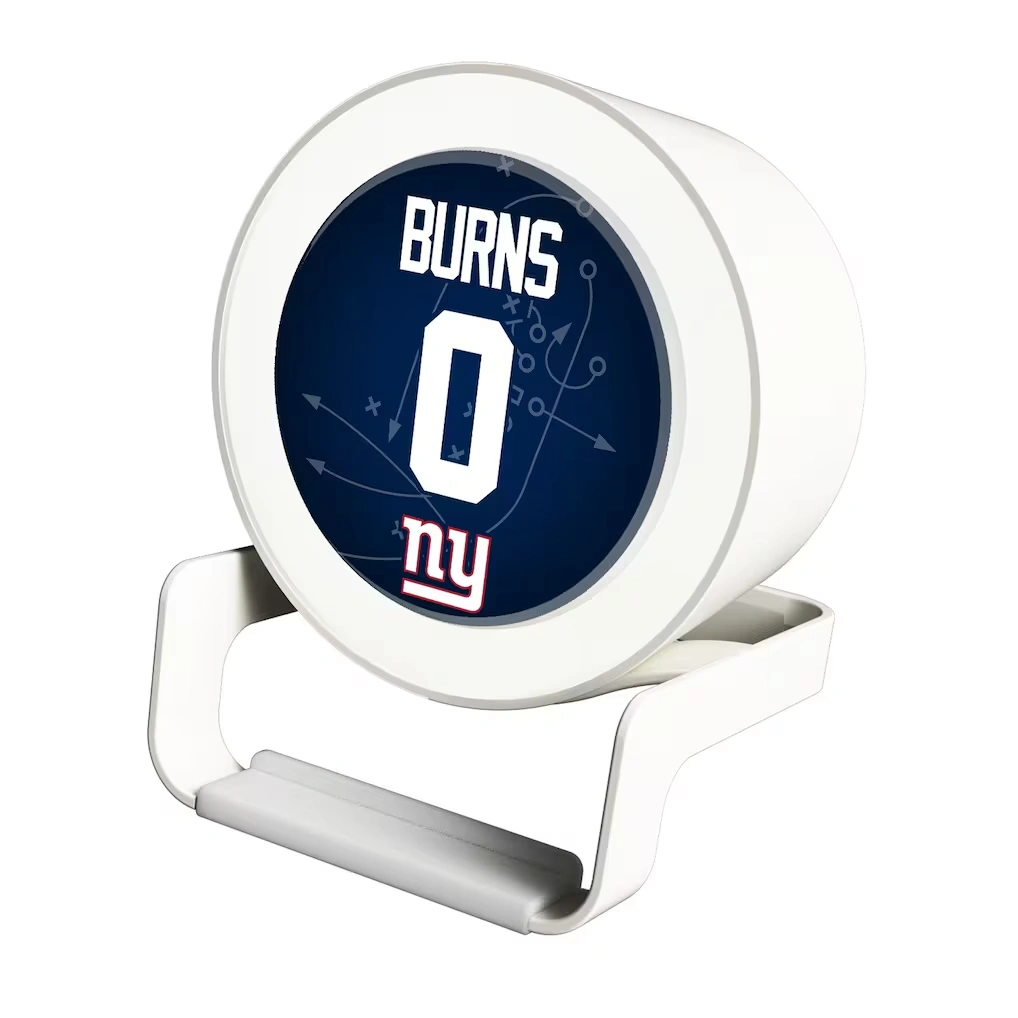 New York Giants Brian Burns Keyscaper White Night Light Charger and Bluetooth Speaker