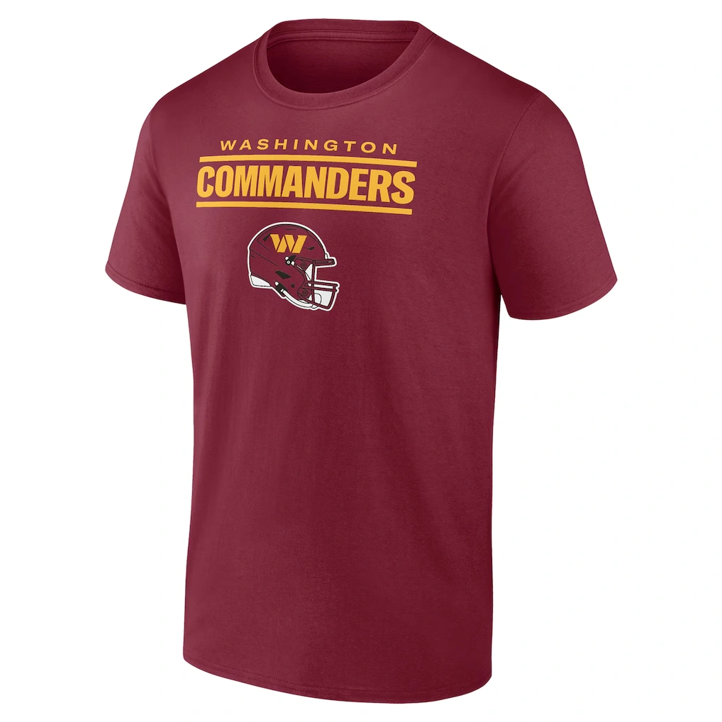 Men's Washington Commanders Jayden Daniels Burgundy Name & Number Team Wordmark T-Shirt