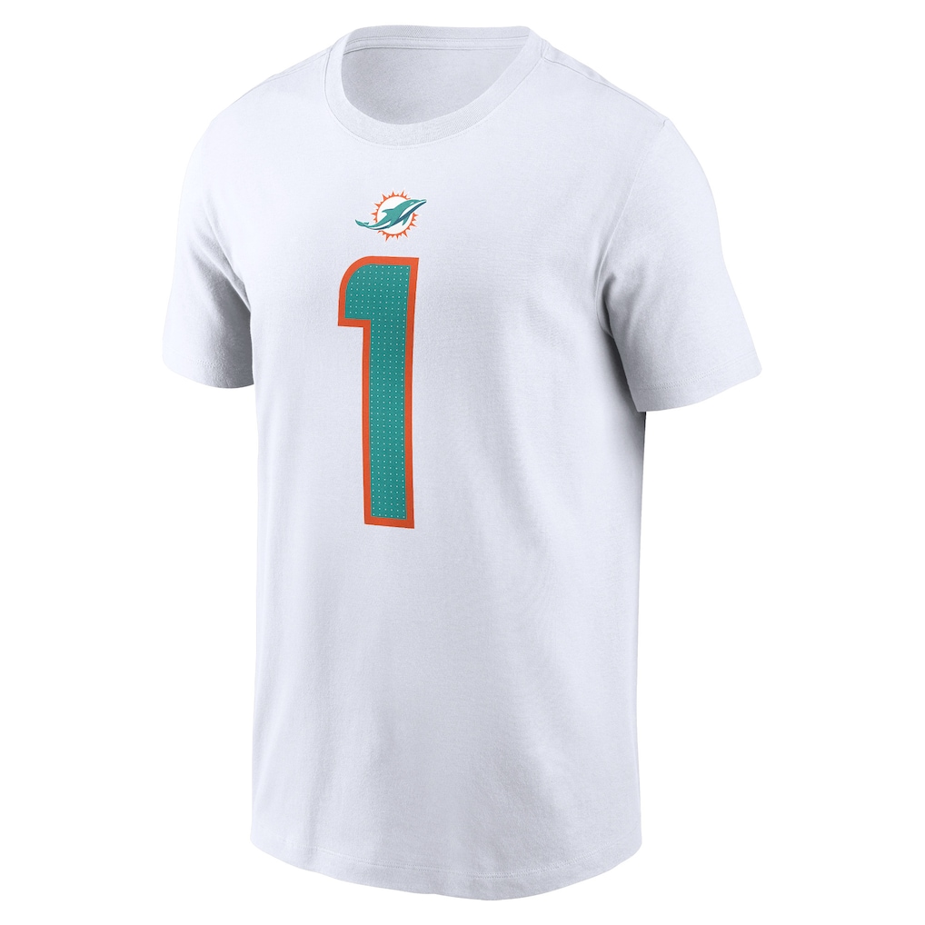 Men's Miami Dolphins Tua Tagovailoa Nike White Player Name & Number T-Shirt