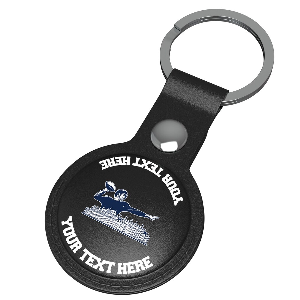 New York Giants Keyscaper Black Personalized AirTag Holder