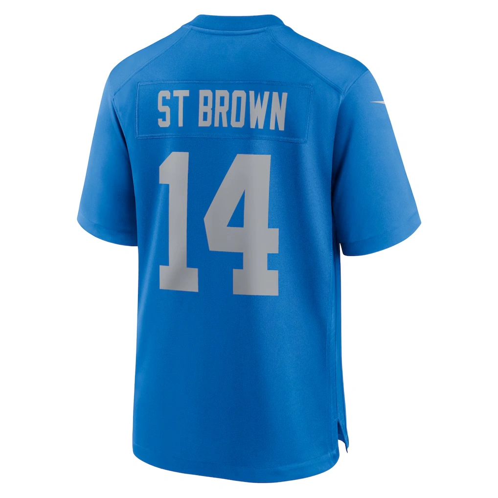 Men's Detroit Lions Amon-Ra St. Brown Nike Blue Alternate Game Jersey