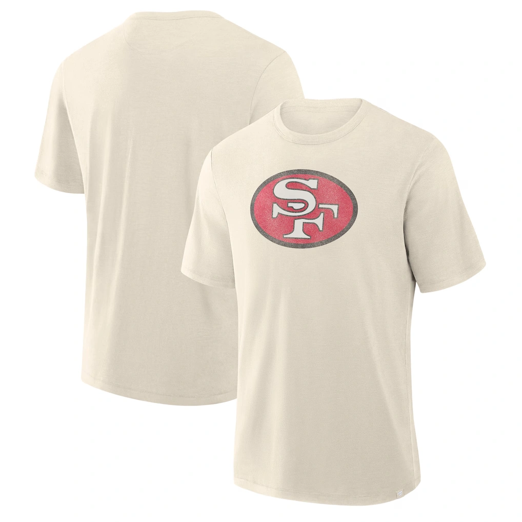 Men's San Francisco 49ers Fanatics Cream Slub T-Shirt