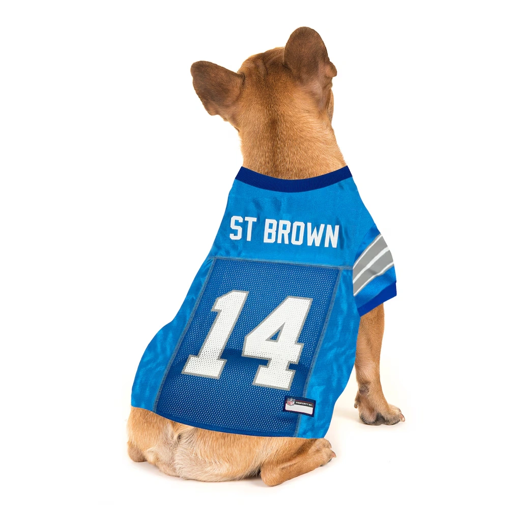 Detroit Lions Amon-Ra St. Brown Blue Player Pet Jersey