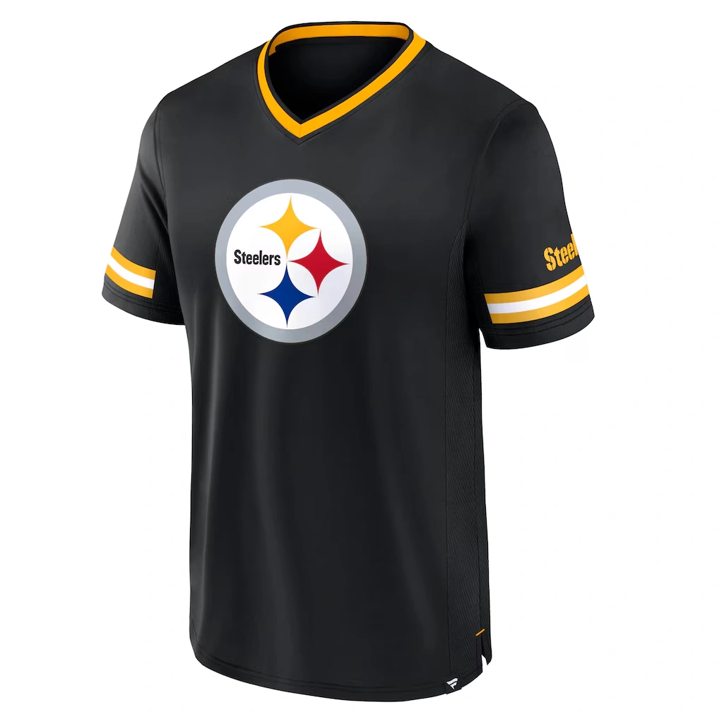 Men's Pittsburgh Steelers Fanatics Black Stripe Stacking T-Shirt