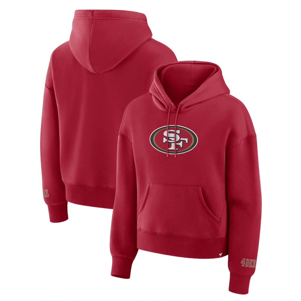 Women's San Francisco 49ers Fanatics Scarlet Legacy Fleece Pullover Hoodie