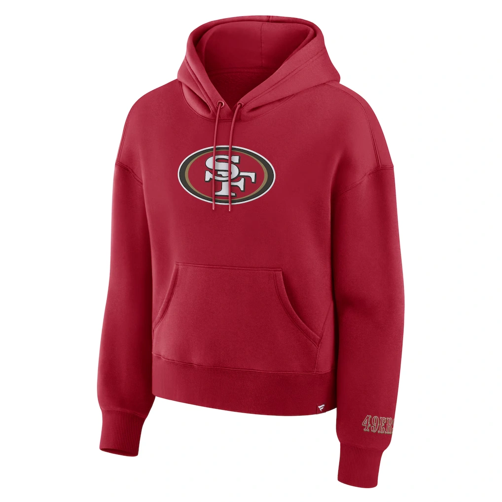 Women's San Francisco 49ers Fanatics Scarlet Legacy Fleece Pullover Hoodie