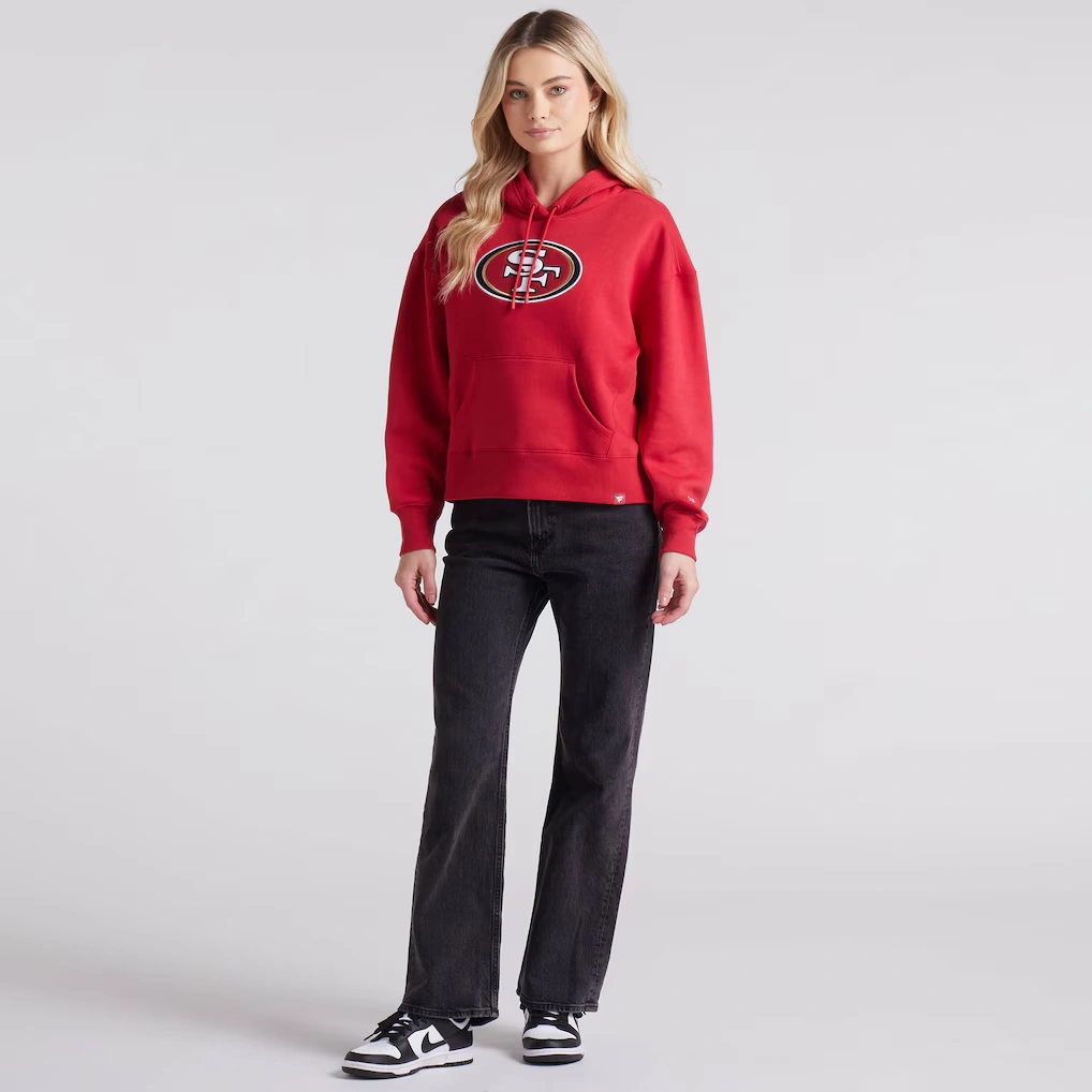 Women's San Francisco 49ers Fanatics Scarlet Legacy Fleece Pullover Hoodie