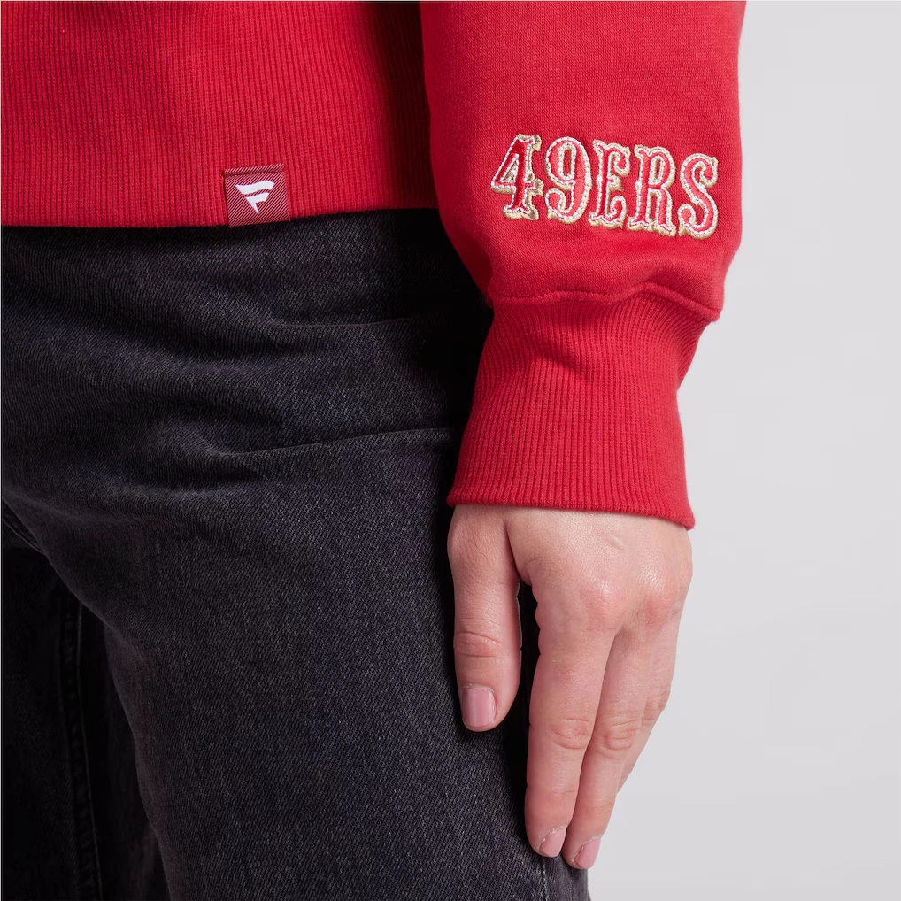 Women's San Francisco 49ers Fanatics Scarlet Legacy Fleece Pullover Hoodie