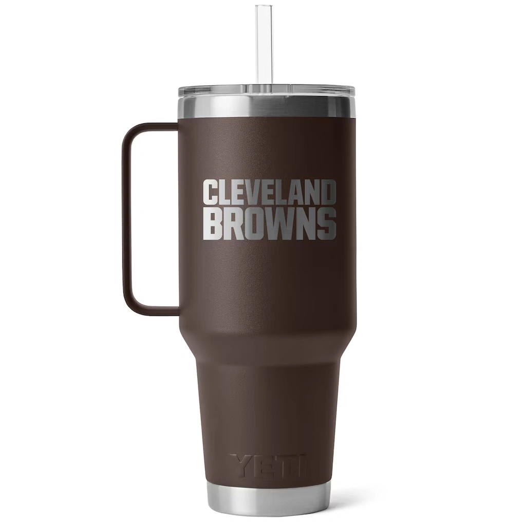 Cleveland Browns YETI 42oz. Rambler Straw Mug