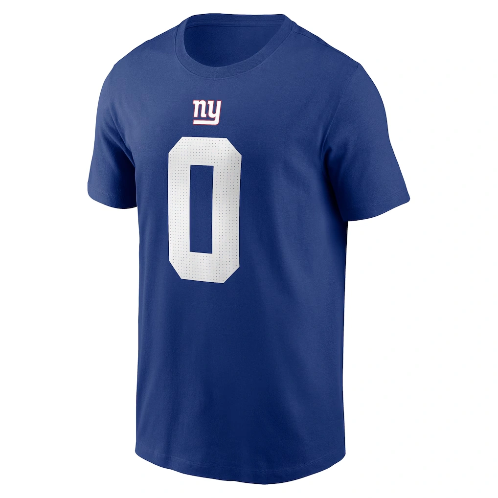 Men's New York Giants Brian Burns Nike Royal Player Name & Number T-Shirt