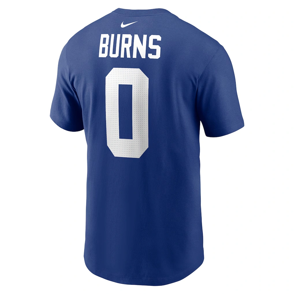 Men's New York Giants Brian Burns Nike Royal Player Name & Number T-Shirt