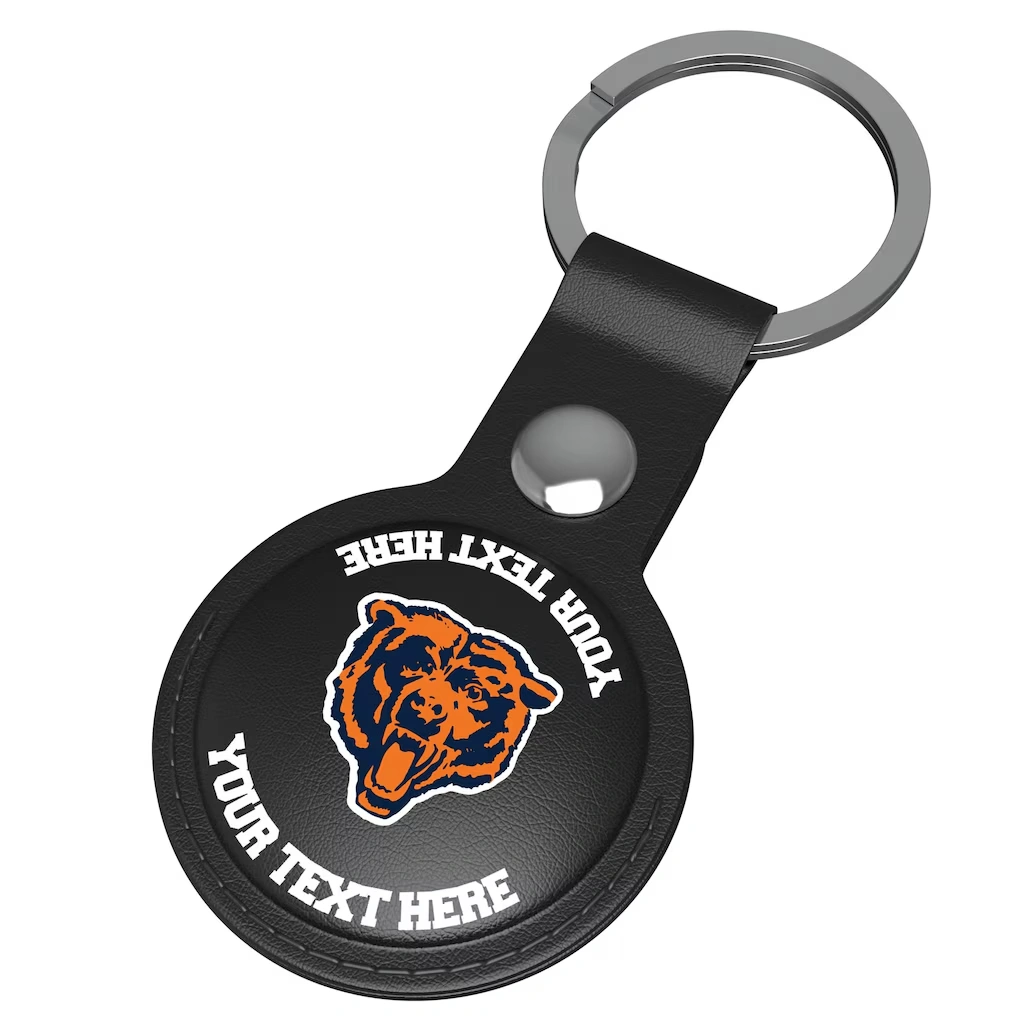 Chicago Bears Keyscaper Black Personalized AirTag Holder