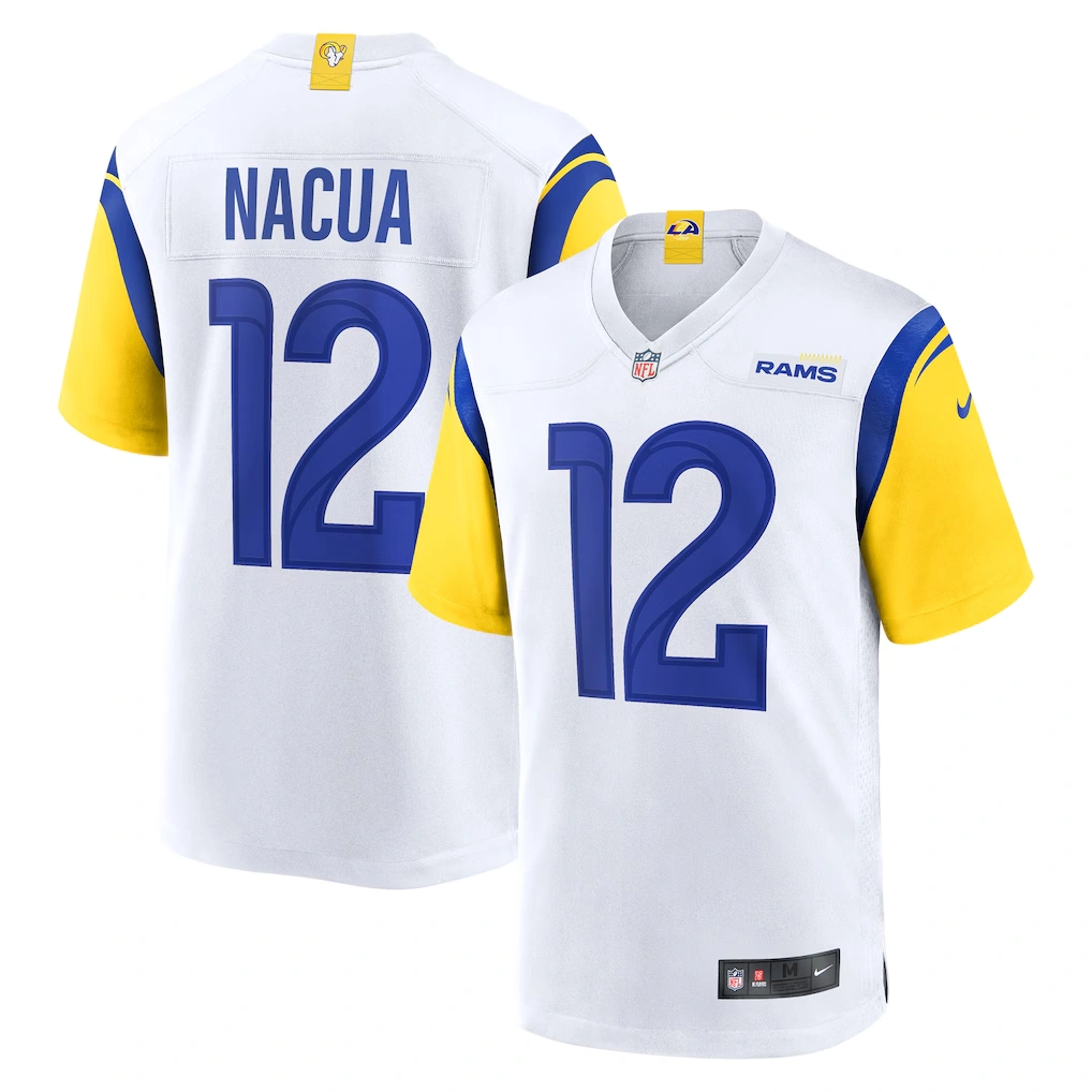 Men's Los Angeles Rams Puka Nacua Nike White Game Player Jersey