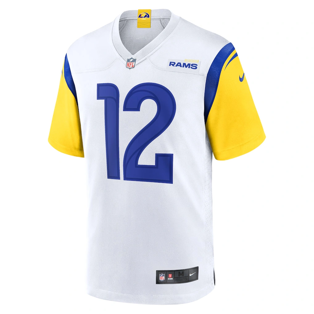 Men's Los Angeles Rams Puka Nacua Nike White Game Player Jersey