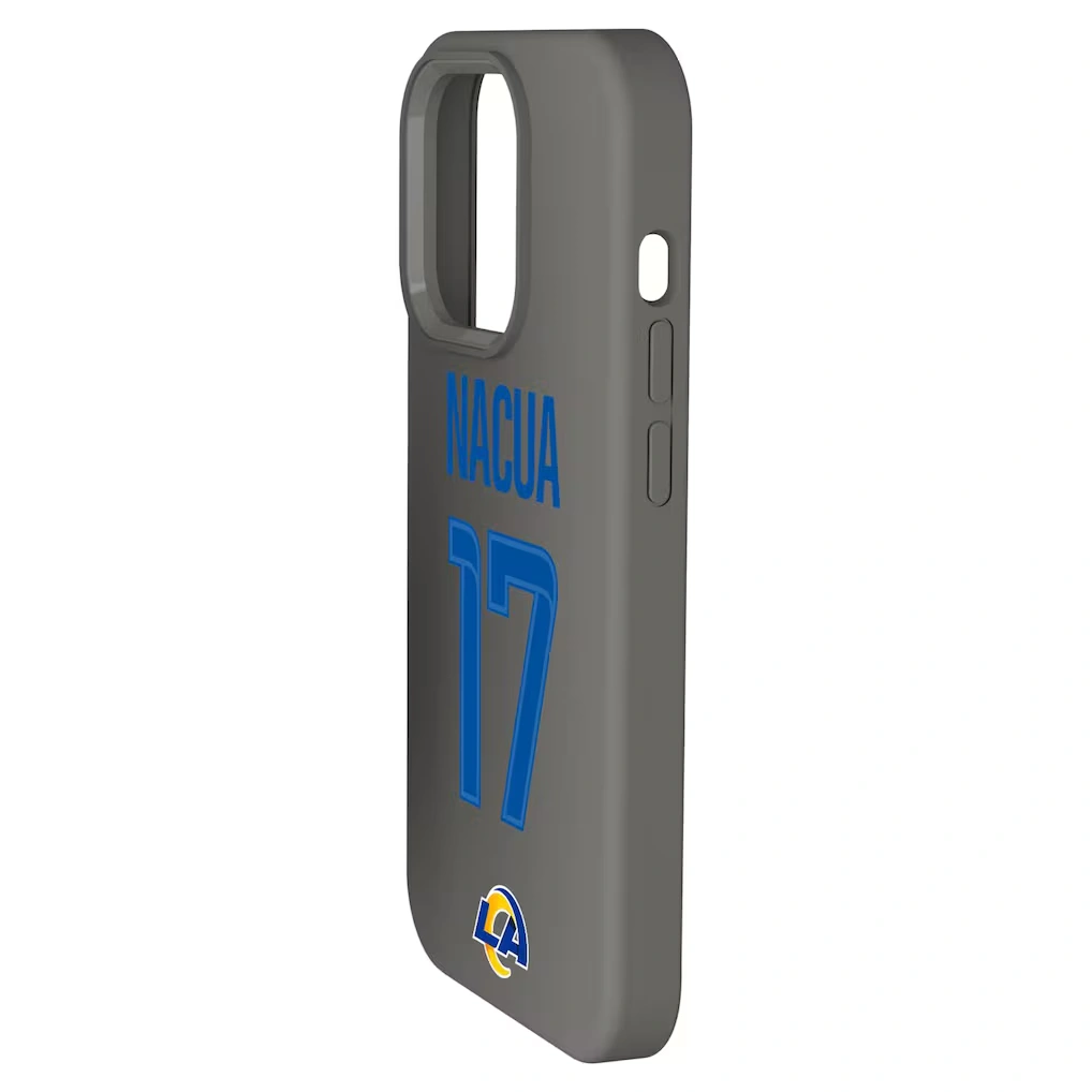 Los Angeles Rams Puka Nacua Keyscaper Gray Ready Soft Touch iPhone Case