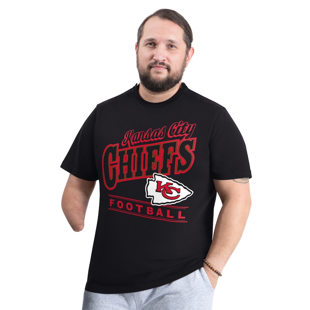 Men's Kansas City Chiefs G-III Sports by Carl Banks Black Adaptive Headliner Graphic T-Shirt