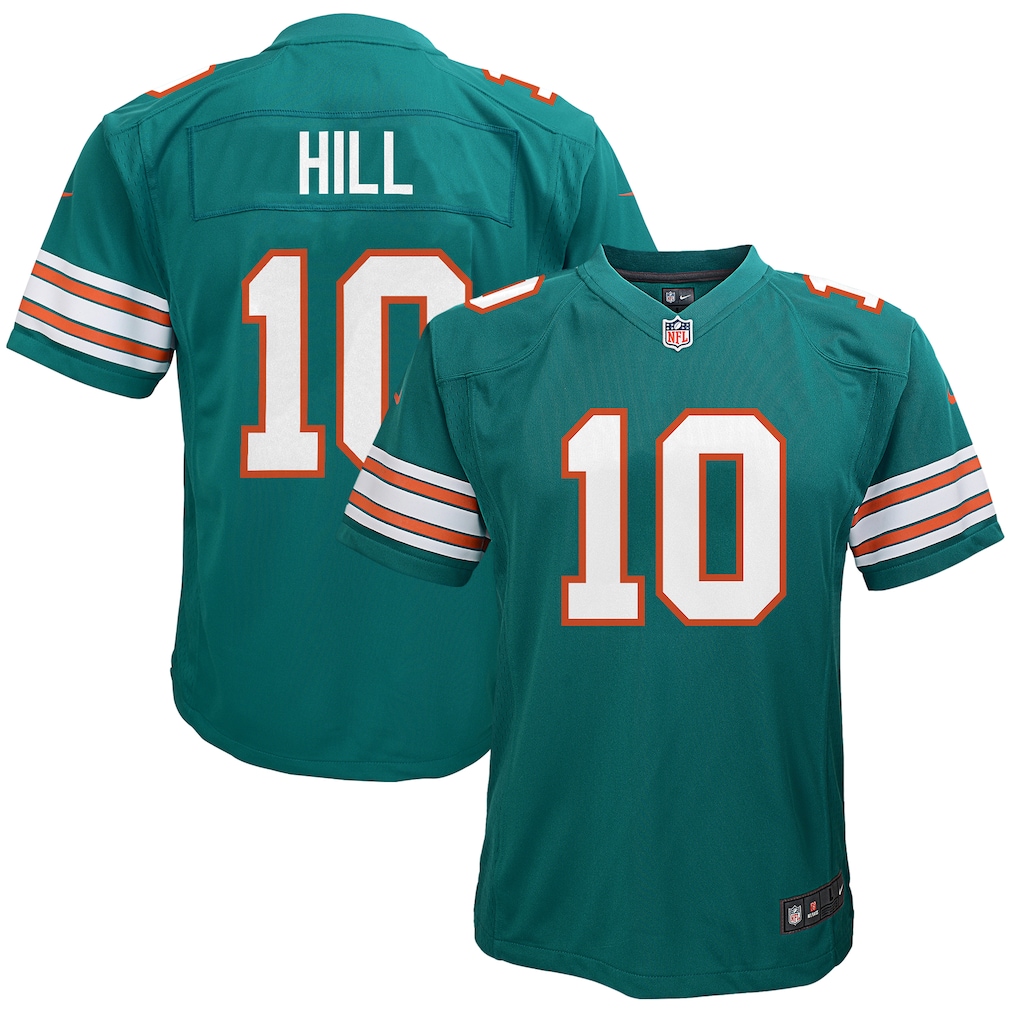 Youth Miami Dolphins Tyreek Hill Nike Aqua Game Jersey