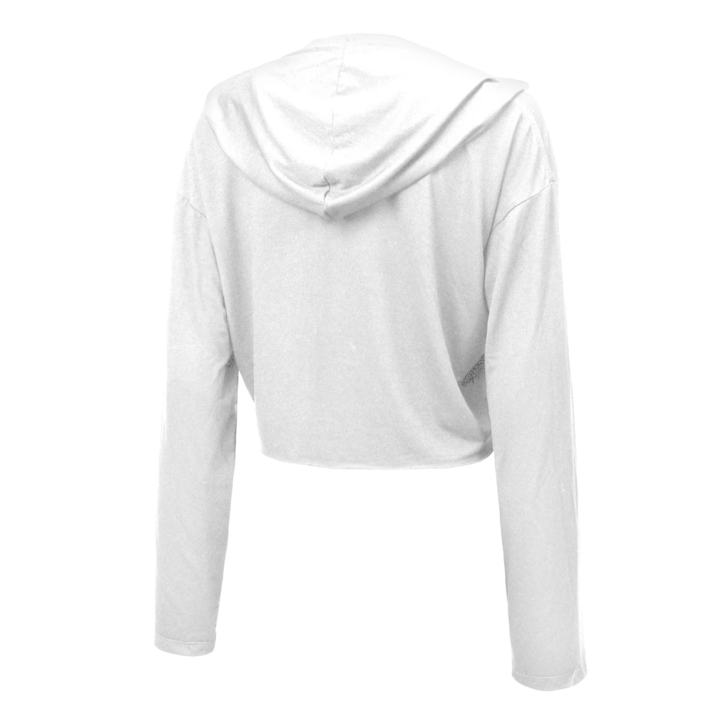 Women's Las Vegas Raiders Maxx Crosby Majestic Threads White Glitter Wordmark Hoodie