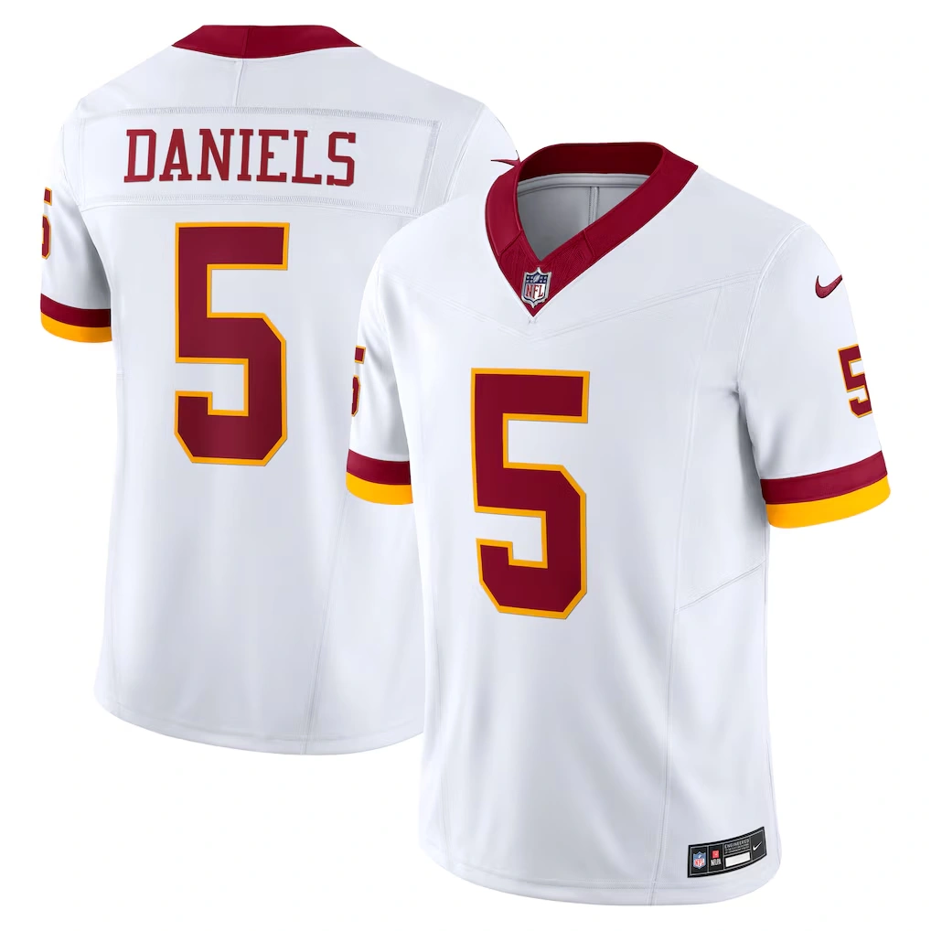 Men's Washington Commanders Jayden Daniels Nike White Vapor F.U.S.E. Limited Super Bowl Era Jersey