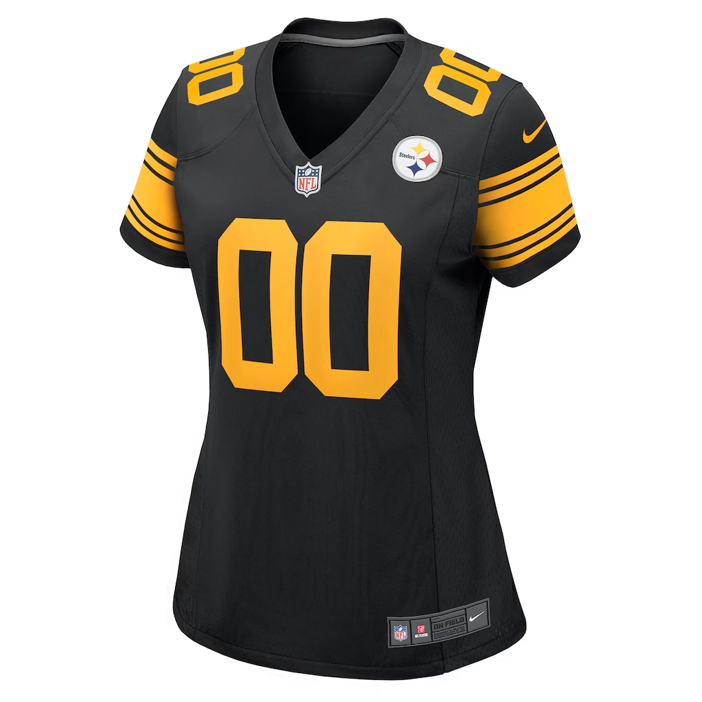 Women's Pittsburgh Steelers Nike Black Alternate Custom Game Jersey