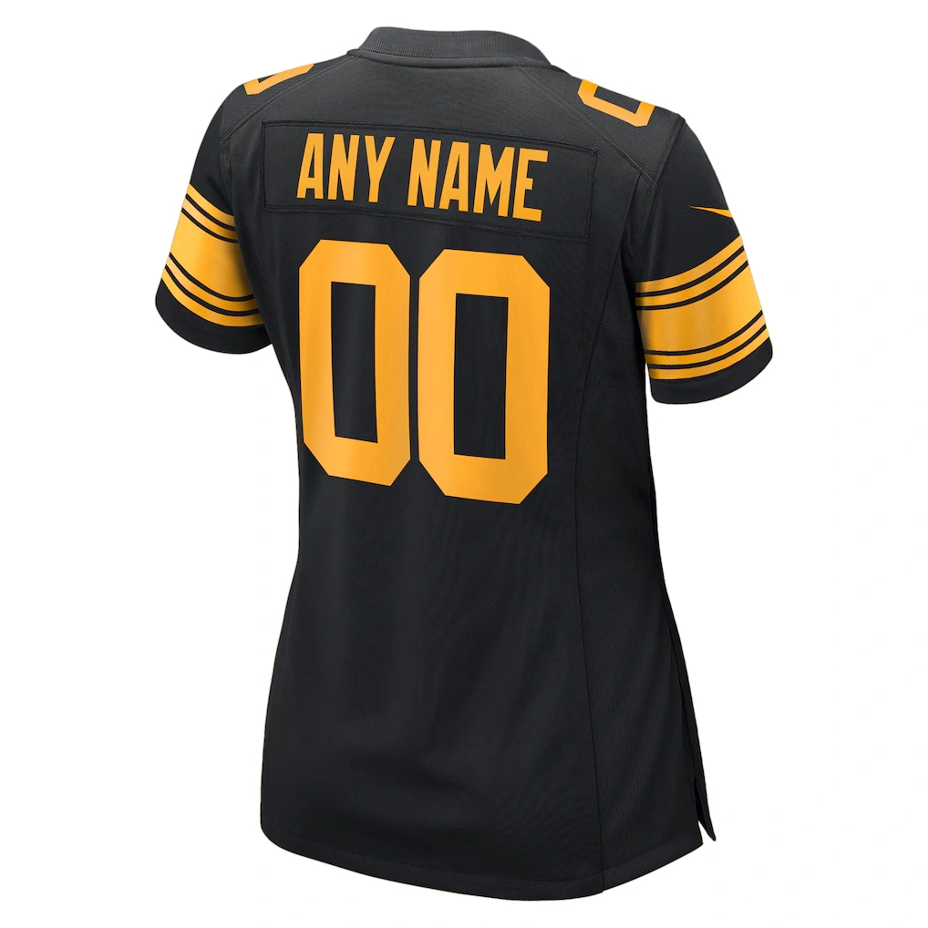 Women's Pittsburgh Steelers Nike Black Alternate Custom Game Jersey