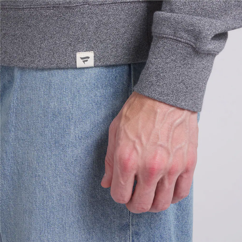 Men's Cleveland Browns Fanatics Heather Gray Loop Terry Pullover Sweatshirt