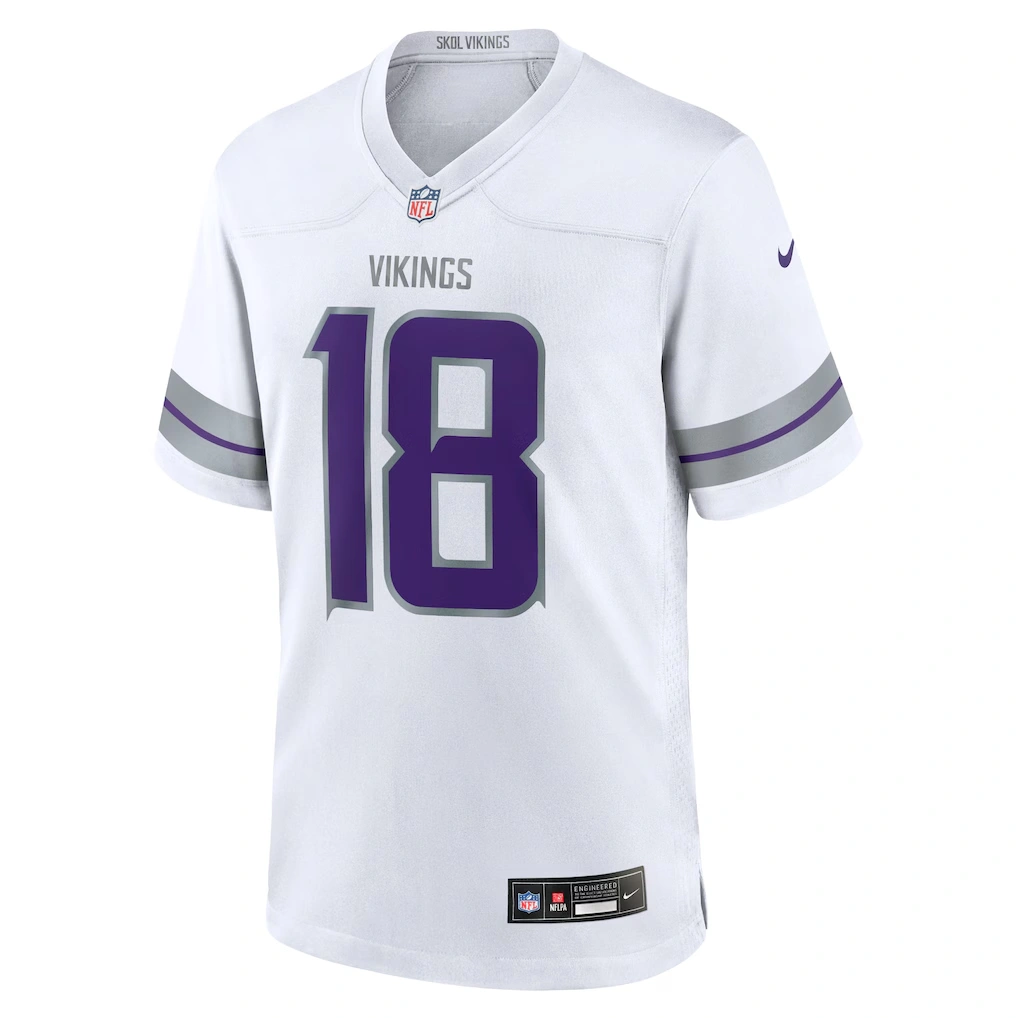 Youth Minnesota Vikings Justin Jefferson Nike White Game Jersey