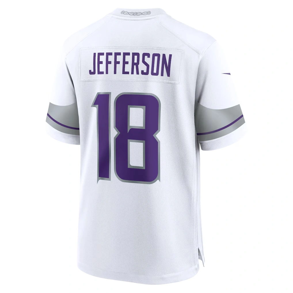 Youth Minnesota Vikings Justin Jefferson Nike White Game Jersey