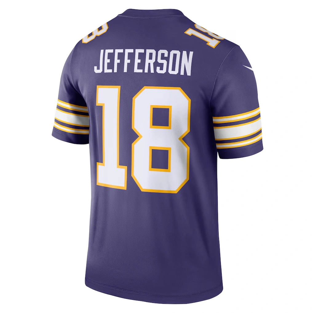 Men's Minnesota Vikings Justin Jefferson Nike Purple Legend Player Performance Top