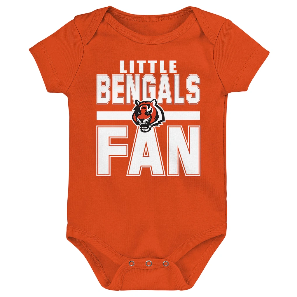 Newborn Cincinnati Bengals Outerstuff Little Tike 3-Piece Bodysuit Set