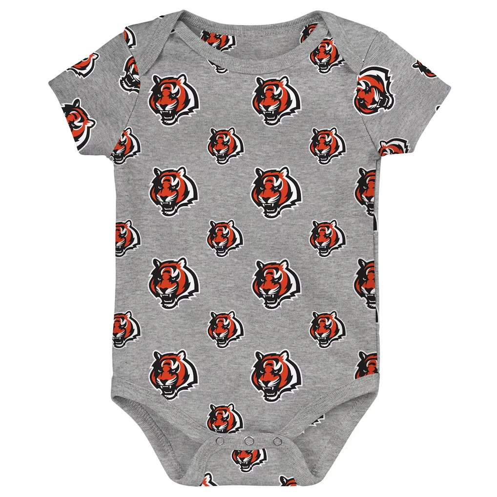 Newborn Cincinnati Bengals Outerstuff Little Tike 3-Piece Bodysuit Set