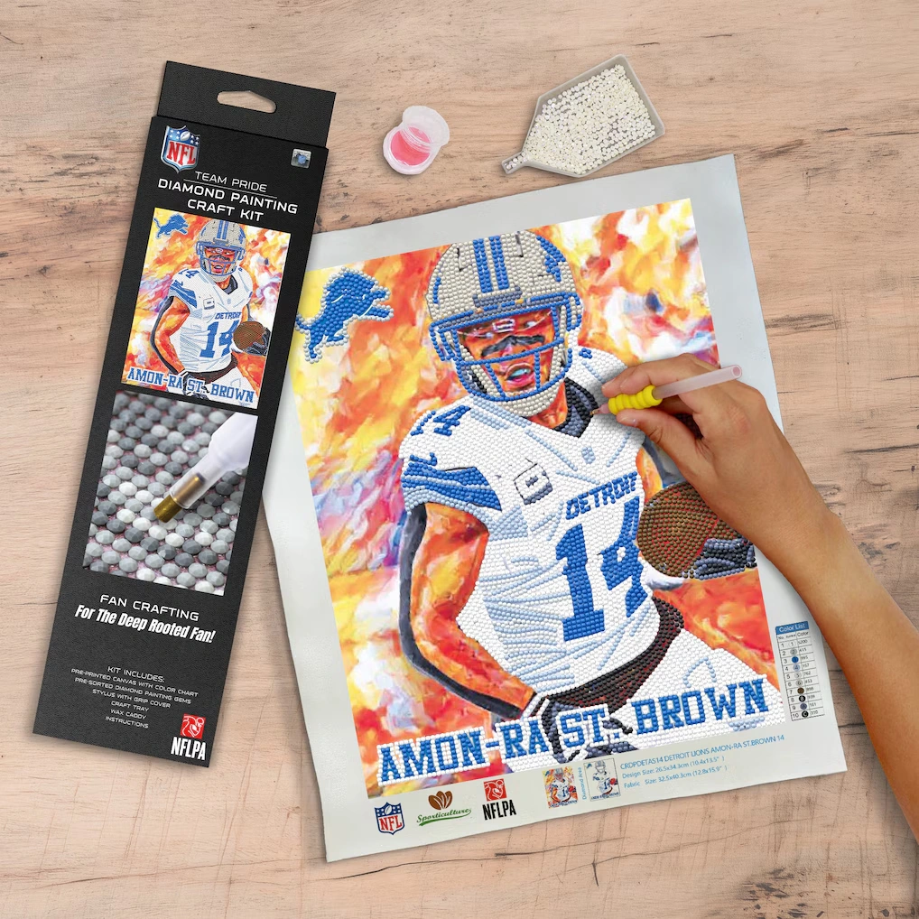 Detroit Lions Amon-Ra St. Brown Diamond Painting Craft Kit