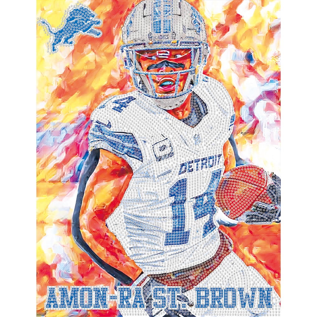 Detroit Lions Amon-Ra St. Brown Diamond Painting Craft Kit