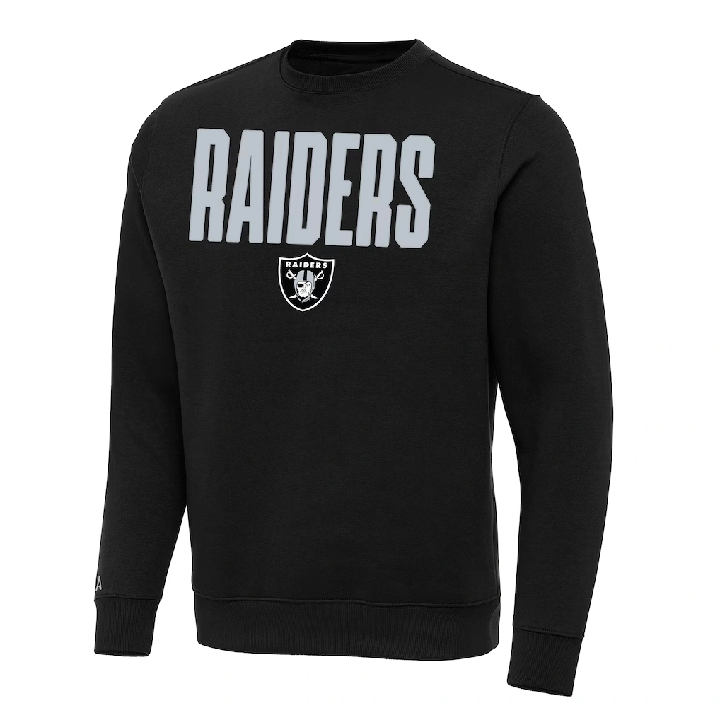 Men's Las Vegas Raiders Antigua Black Victory Sweatshirt