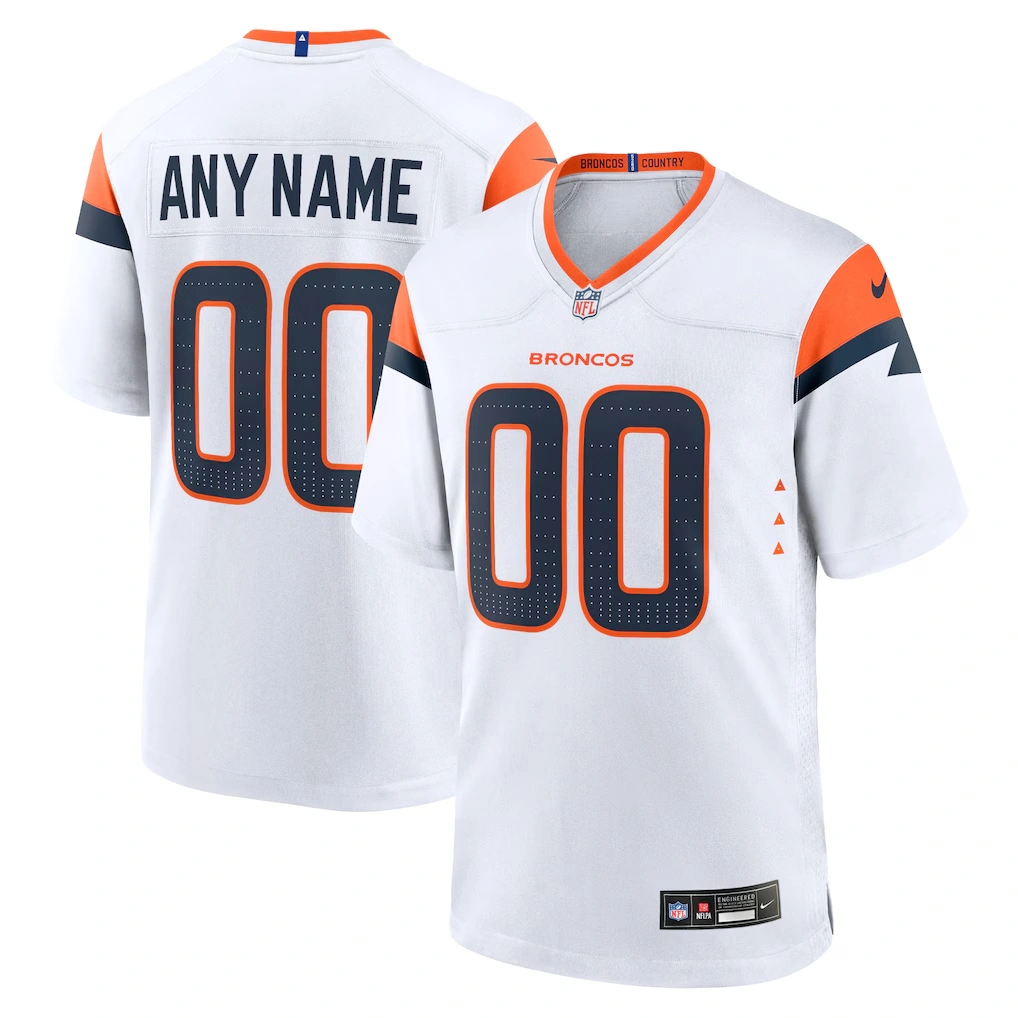 Men's Denver Broncos Nike White Mile High Collection Custom Game Jersey