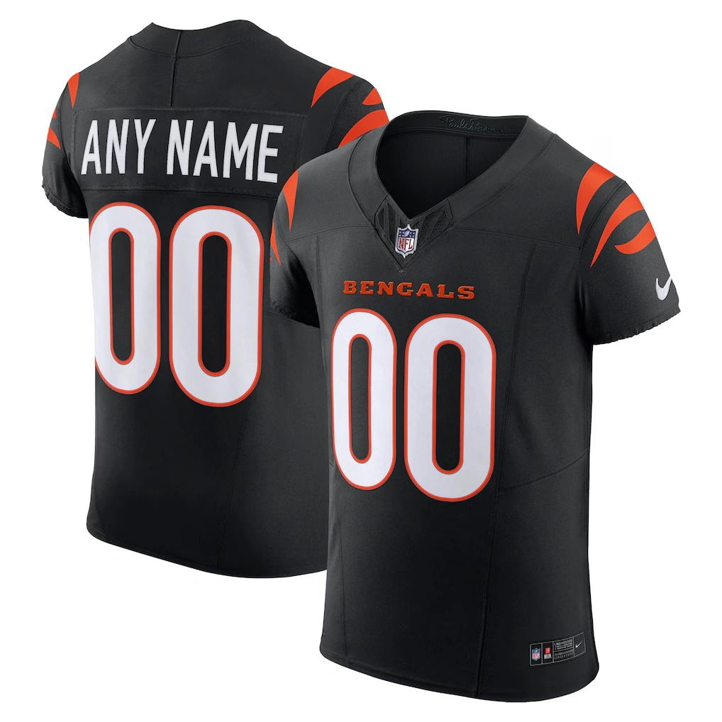 Men's Cincinnati Bengals Nike Black Team Vapor F.U.S.E. Elite Custom Jersey