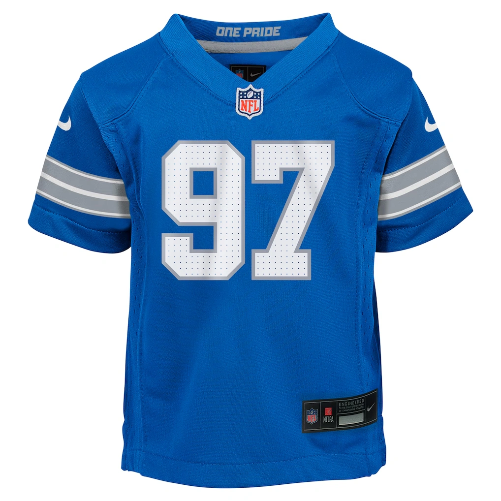 Infant Detroit Lions Aidan Hutchinson Nike Blue Team Player Game Jersey