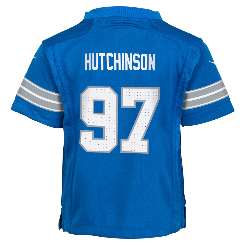 Infant Detroit Lions Aidan Hutchinson Nike Blue Team Player Game Jersey 3 Infant Detroit Lions Aidan Hutchinson Nike Blue Team Player Game Jersey